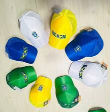 Brazil Retro Adjustable Style Casual Printed Cap With Sun Protection - Azul - Ver 2