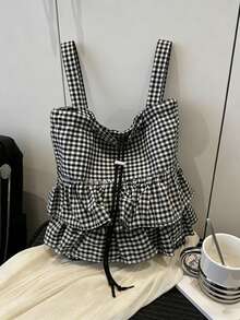 New Commuter Plaid Shoulder Bag, Stylish, Simple, Unique Design, Large Capacity Tote Bag. - Multicolor - View 1