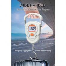 - Báscula de equipaje portátil de 60 kg / 120 lb para colgar con mango ancho gris para el hogar, granja, caza al aire última int - A - Ver 7