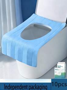 10/30pcs Thick Disposable Toilet Seat Covers With Extra Large Design For Full Protection Clean Portable Travel Toilet Seat Covers Individually Wrapped Toilet Stickers Perfect For Public Restroom Toilet Seat Cushions Household Items Travel Essentials Bathroom Decor Room Essential Accessories - Multicolor - View 2