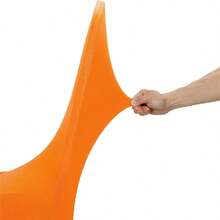 1pc Orange Chair Cover, Spandex & Polyester Stretch Dining Chair Slipcover, Suitable For Wedding Party Events, Waterfall Style - Orange - View 5