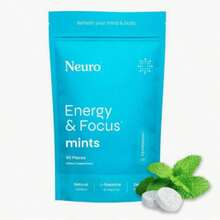 Neuro Energy Caffeine Gum/Mints For Energy & Focus - Sugar-Free With L-Theanine, Caffeine, Vitamin B12 & Vitamin B6 - Peppermint Flavor - 120G - 查看 9