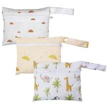 Pack Of 3 Small Wet Bags Waterproof Hanging Sanitary Pads With Single Zipper Pocket 18x15 Cm. - Multicolor - View 9