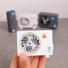 2件 1:12 娃娃屋迷你模型迷你太陽能空調套裝 (2件) | 迷你物件 | 娃娃屋書房 | 與 | 臥室場景桌面裝飾模型，迷你家具空調，房間裝飾客廳場景模型，逼真迷你空調模型，迷你黑白模型，迷你娃娃屋客廳家具模型裝飾 - 迷你家居場景 DIY，收藏家與愛好者的收藏禮物 (包含部分零件) - 彩色 - 查看 5