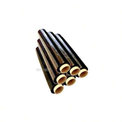 12 Rolls Heavy Duty Black Pallet Wrap Stretch Shrink 500mm 25mu 2Kg/Roll FILM