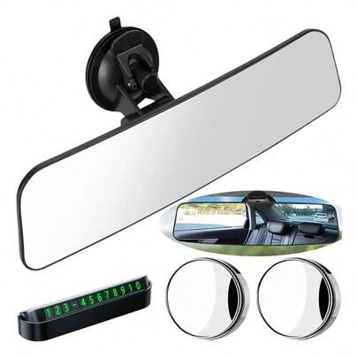 Espejo retrovisor giratorio de 360° con ventosa para coche