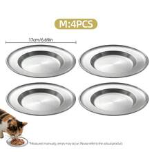 Stainless Steel Cat/Dog Bowl Set, Pet Feeding Anti-Splash Bowl, One-Piece Seamless Design Easy To Clean, Stackable, Suitable For Dry/Wet Food And Water, Applicable To Various Pet Feeding Scenarios - - - View 10
