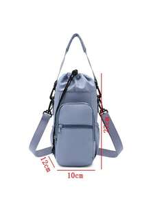 1个水瓶套，女士单肩包，抽绳保温水瓶套，条纹布水瓶斜挎包 - 彩色 - 查看 15