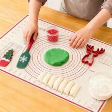1pc Kneading Mat With Measurement Scale, Thick, Non-Slip, Non-Stick, Ideal Baking Workstation, Multipurpose, Foldable, Easy To Clean, Perfect For Dough, Cookies And More - Holiday Kitchen Tool, Available In Multiple Sizes, Suitable For Halloween, Christmas, Easter, Thanksgiving - - - View 5