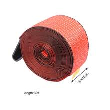 10 Pcs Red Winch Straps, Winch Straps 4" X 30' Red Heavy Duty Tie Down W/ Flat Hook, 4 Inch Cargo Control For Flatbed Truck Utility Trailer - A - View 3