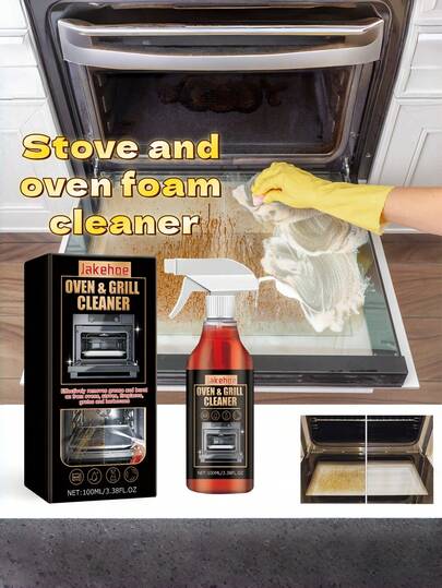 Stove & Oven Foam Cleaner, Specialized Oven Rack Cleaner For Removing Stains, Odors, And Grease