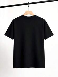 Camiseta KPOP del 4º Álbum KARMA, CHANGBIN HYUNJIN , Camiseta Coreana de Manga Corta para Hombre, Cuello Redondo Clásico y Simple, Transpirable y Agradable a la Piel, Estilo Básico - Negro - Ver 3