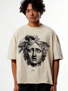 Men's Cropped Boxy-Shirt - 白色 - 查看 2