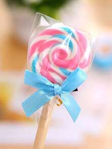 1支/3支装 圆珠笔 创意棒棒糖蝴蝶结啫喱笔 0.5mm黑色墨水啫喱笔 趣味文具 女性办公及学习用品 - 棒棒糖 - 查看 6