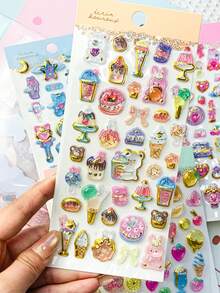Hình dán 3D dễ thương, hình trang trí dập nổi sáng bóng thú vị, hình dán hoạt hình Nhật Bản lập thể hấp dẫn, hình dán pha lê, với kết cấu chắc chắn, hình dạng lập thể tinh tế, hình dán trang trí tự dính chống thấm nước, mang lại hiệu ứng xúc giác và không gian trang trí phong phú, thiết kế phối màu, hình dạng bất đối xứng, hình dán trang trí chống thấm nước. - Nhiều màu - Xem 2