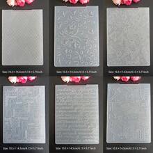 2D Embossing Folders For Card Making Embossing Machine Template For Scrapbook Paper Craft Album Stamps Decor DIY Greeting Card Making Geometric Diagonal Pattern / Butterfly And Flower / Birthday-Themed Text / Handwritten Background / Handwritten Background - 2D - View 2