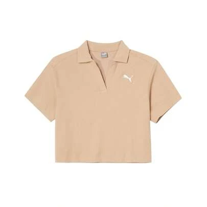 Puma 女士轻薄纯色多功能翻领短袖运动Polo衫