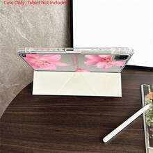 1pc Romantic Pink Lily & Faith Quote Multi-Angle Stand Tablet Protective Case - Suitable For Sweet-Loving Ladies And Faith Style Enthusiasts, Tablet Protective Case With Pen Slot Applicable To 10.9/10.2 Inch/Air 5th/Pro 11/10th/9.7 Inch/Air 2, Applicable To Mi 5/5PR/6/6PRO/7/7PRO - Multicolor - View 3