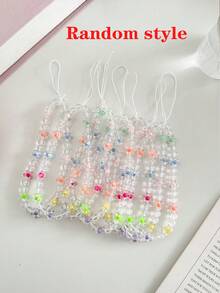 Flower Floral Painted Cream Wavy Edge Detachable Bracelet Transparent Minimalist Shockproof Thick Phone Protective Case With Printed Design Compatible With IPhone 17/17 Pro/17 Pro Max, 16 XR/7/8, 15 Pro Max, 12 Pro Max/13 Pro Max/14 Pro Max, 13/14/11/12, Galaxy A13 4G, A22, A21S, A51 4G, A52, S22 Ultra, A33 5G, A34, A35, 10, Note 11 4G, 11 Lite, A53, A14, A23, S23 Ultra, S24, A14, A15, S23, A73, A55, A54, Phone Cases - Multicolor - View 5