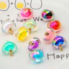10pcs 19mm Heart Shaped Pendant, DIY Jewelry Making, Valentine's Day - Multicolor - View 5