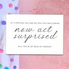 1pc "Will You Be My Bridesmaid?" Proposal Card, Wedding Proposal Card, Surprise Wedding Proposal Card, Perfect Creative Product, Gift Card, Christmas - Type a - View 2
