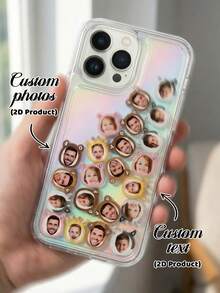 Custom Photo Shake Phone Case,Cute Animal Hat Design,With Laser Card,Give To A Friend, Couples, Family & Pet Lovers, Unique Gift,Birthday Gifts, Party Gifts - Multicolor - View 3