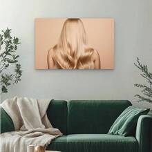 Framed Beauty Salon Wall Decor, Fashion Canvas Art, Blond Canvas Print, Framed And Ready To Hang. Perfect Festive Gift Choice! This Gorgeous Artwork Elevates The Decorative Style Of Your Living Room, Kitchen, Bathroom, And All Other Rooms In Your Home. - Random Print - View 2