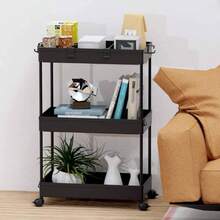 Carrito de Almacenamiento, 3 Niveles, Organizador de Almacenamiento deslizable GRANDE - Ver 2