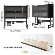 Tendederos de vajilla por encima del fregadero con tapa, tendederos de vajilla en el fregadero de la cocina - Ver 2