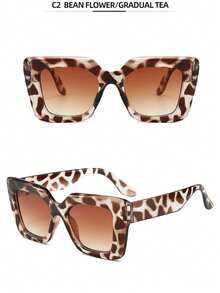 1 Pair Square Shaped Fashionable Suitable For Daily Activities And Leisure - Multicolor - View 6