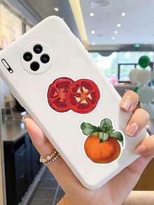 50pcs Mediterranean Tomato Stickers Laptop Handbook Cell Phone Case Stickers - A - View 3