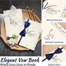 2 cuốn sổ lời thề hôn nhân tối giản - Kỷ niệm trang nhã dành cho cặp đôi viết tay, bộ thiệp nhỏ với các trang trắng, phong cách Boho cho lời thề của cô dâu và chú rể. - A - Xem 5