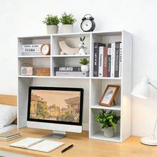 Desktop Bookshelf Organizer With Open Cubbies, Modern Minimalist Desk Storage For Office & Bedroom, Stylish Open Compartment Design, Perfect For Neat Aesthetic Desktop Organization, Ideal For Books, Stationery & Small Decor Items AestheticDesk MinimalistDesktop - B - 查看 1