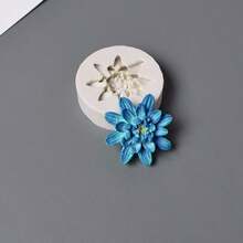 1个3D立体花卉造型DIY硅胶模具，手工莲花雏菊模具，非常适合制作树脂吊坠、耳环、钥匙扣、DIY珠宝配件、肥皂、香薰蜡烛、石膏、树脂和聚合物粘土工艺品，易脱模，家居装饰礼品制作材料，适用于婚礼、毕业典礼、生日派对、节日装饰 - 多色 - 查看 7