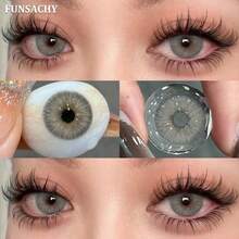 FUNSACHY Green , Soft Blue/Brown, 14.5mm, Suitable For Students And Dates. - Yearly Disposable - View 11