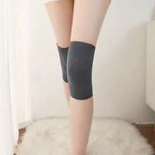 1 par de rodilleras delgadas y cálidas, protección de la articulación de la rodilla contra el frío en habitaciones con aire acondicionado, unisex, apta para todas las estaciones - Multicolor - Ver 2