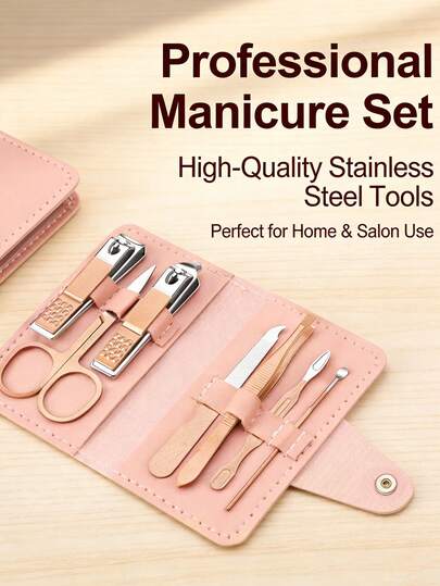 4pcs Nail Clippers Set Stainless Steel Nail Clippers & Slant Toenail Clipper Cutter For Men And Women Travel Grooming Kit