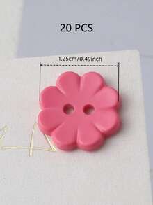 20/40颗1.25-1.5厘米彩色树脂塑料八瓣梅花纽扣,适用于服装配饰、针织衫、外套、手工缝制装饰、情人节DIY材料、服装工艺品、美术用品、缝纫配件 - 八瓣花 - 查看 12