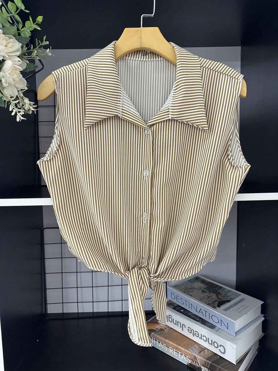 Women's Dune Blouse - Nâu sọc - Xem 1