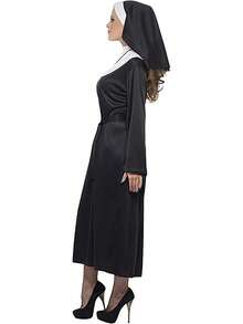 Saint And Sinner Costume, Black Dress, Pendant And Headpiece, Cosplay Outfit, Halloween Spring - Multicolor - View 13