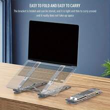 铝合金笔记本电脑支架，适用于17英寸及以下游戏笔记本电脑，便携式人体工学设计，带散热孔 - 查看 11