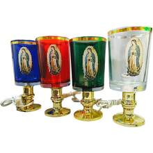 ¡RecomendadoLampara de Crsital de la Virgen de Guadalupe; Modelo: Basílica Villa - Foco Normal E12 (Rojo)¡Top de Temporada - Verde - Ver 8