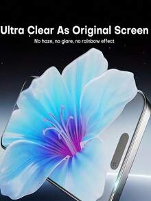 Tempered Glass Screen Protector 3pcs Tempered Glass Screen Protector Compatible With IPhone 17/17 Pro/17 Pro Max/17 Air/16/16 Plus/16 Pro/16 Pro Max/15/14/13/12/11 Pro Max/X/XS/XR/Mini/7/8/14 Plus, Also Fits 14/15 Pro Max. 2025 Upgraded 9H+ Hardness Tempered Glass Spring Birthday Gift - Clear - View 7