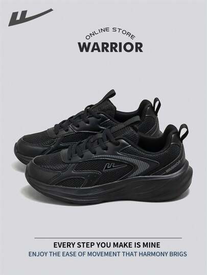 WARRIOR 女式舒适街头风厚底运动鞋，春夏舒适跑步鞋，简约休闲又不失时尚感，四季皆宜，耐磨耐穿，适合全天穿着的训练鞋