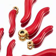 5pcs Stainless Steel Red Chili Pepper Shaped DIY Jewelry Pendant Charm - Pendants - View 4