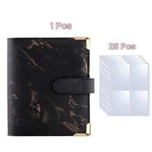 A5 K-Pop Star Photo Card Album, 25 Pages With 4 Card Slots Design, Can Hold 100 Cards, PU Leather Cover, Convenient For Organization And Collection - Multicolor - View 11