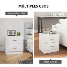 HOMCOM Nightstands - White - View 6