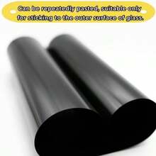 1卷 - 黑色粘胶纤维水族箱背景贴纸，有助于衬托鱼儿颜色，易于裁剪和粘贴，为鱼缸营造优雅氛围，水族箱装饰贴纸 - A - 查看 11