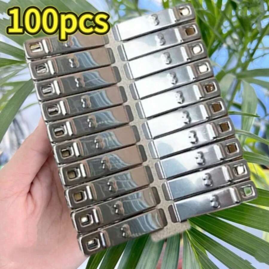 Pinzas de Ropa de Acero Inoxidable, Abrazaderas Metálicas Resistentes al Viento, Clips Metálicos para Lavandería, Pinzas Multifuncionales con Sujeción Fuerte CGXH - 40 piezas - Ver 1