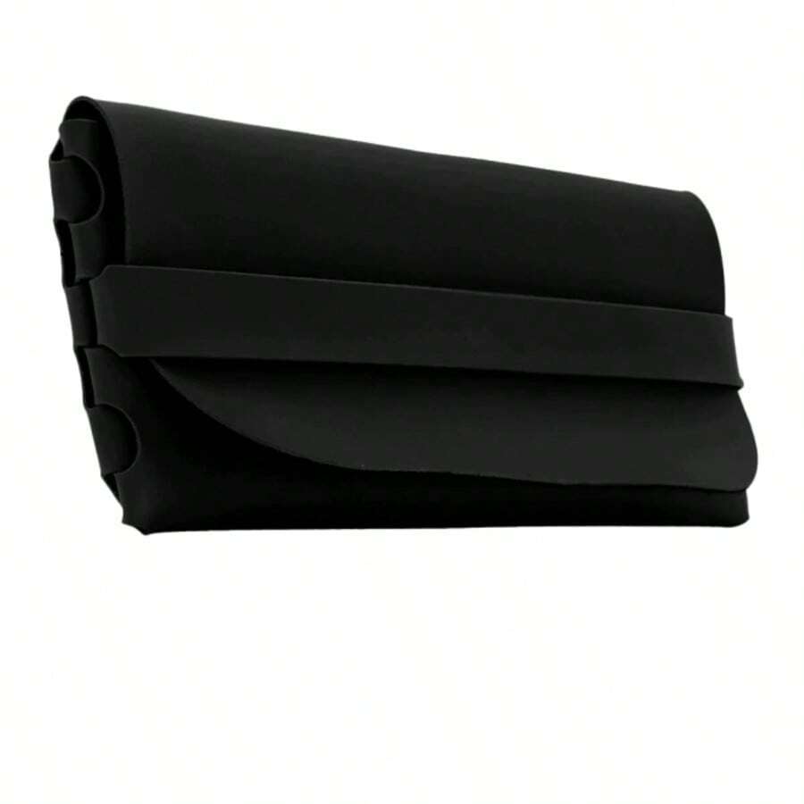 Capinha Estojo Case de Courino Couro Mão para Óculos de Sol Grau - Preto - Visão 1
